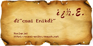 Ócsai Enikő névjegykártya