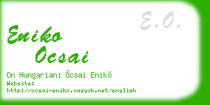 eniko ocsai business card
